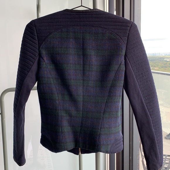 Blue and green tartan structured jacket - Picture 3 of 9